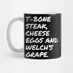 Guest Check - T-Bone Steak, Cheese Eggs, Welch's Grape Mug